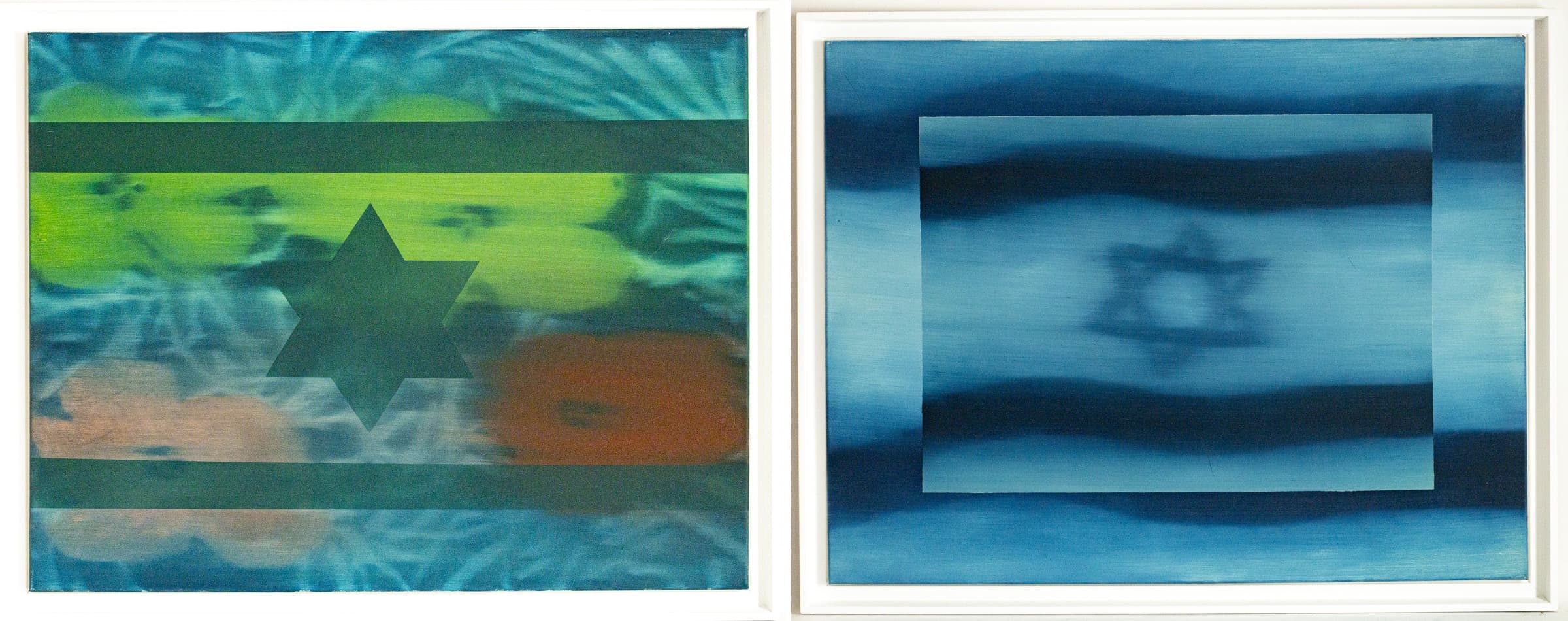 Diptych #1 – Flags of Israel, œuvre de Yuval Orly