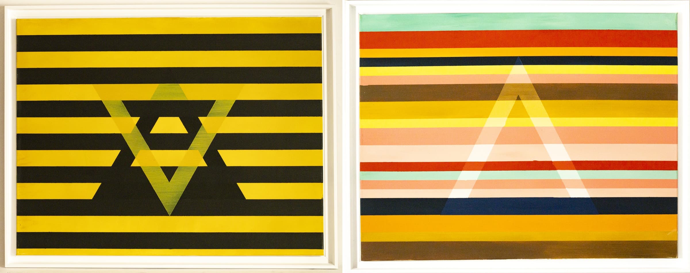 Diptych #2 – Flags of Israel, œuvre de Yuval Orly