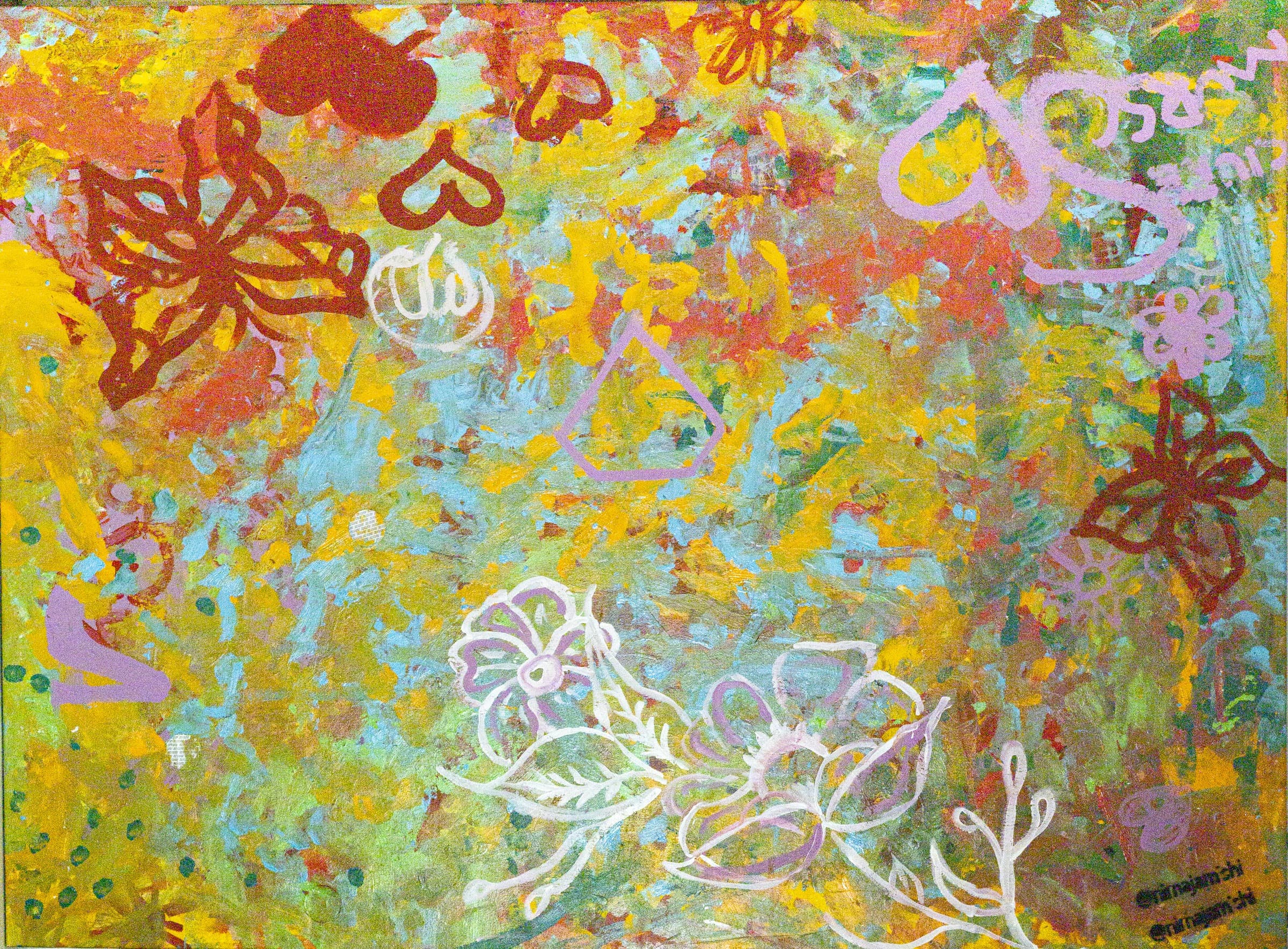 Peinture de la Saint-Valentin, œuvre de Nima Jamishi