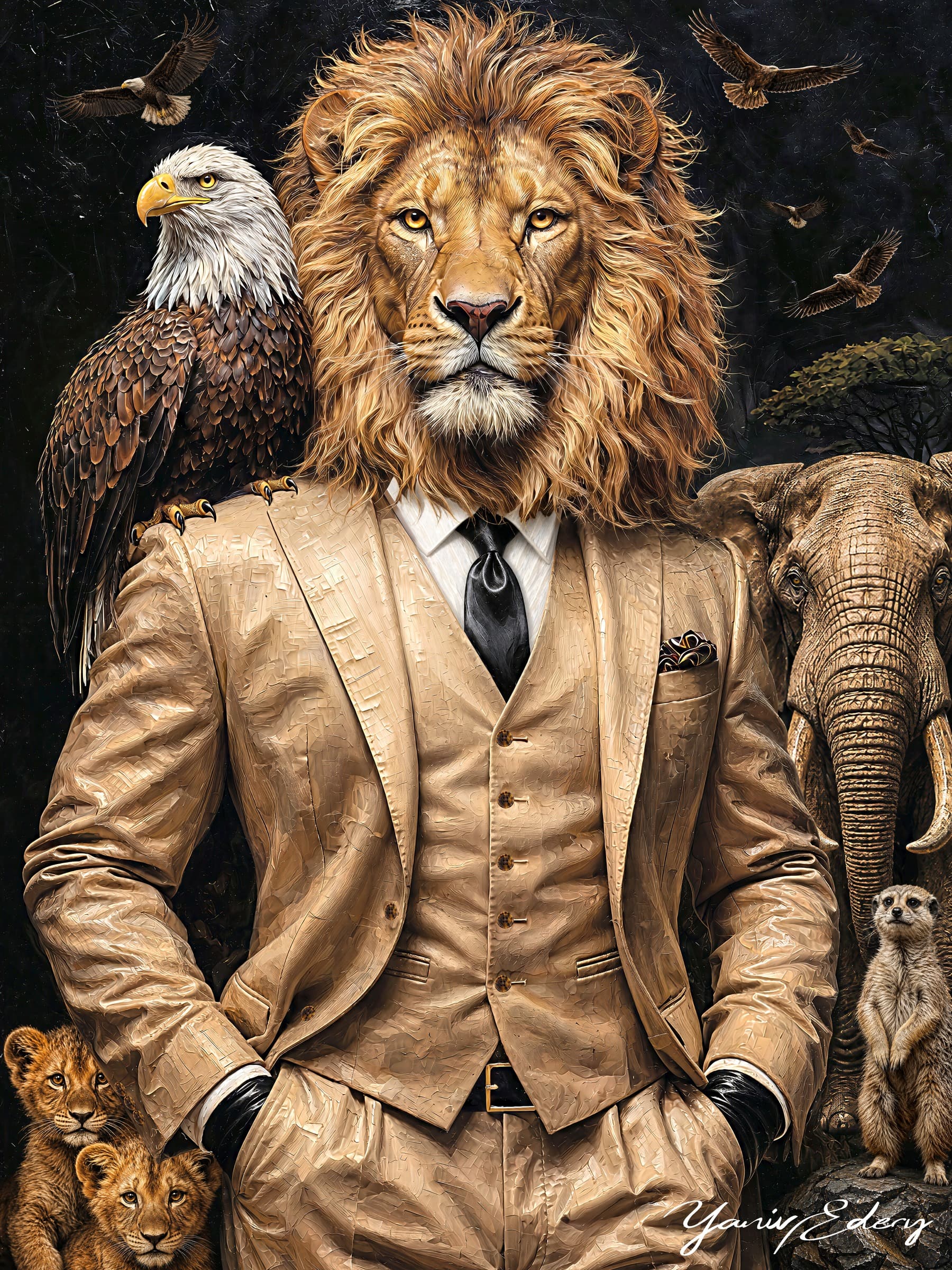 Lion Jungle, œuvre de Yaniv Edery