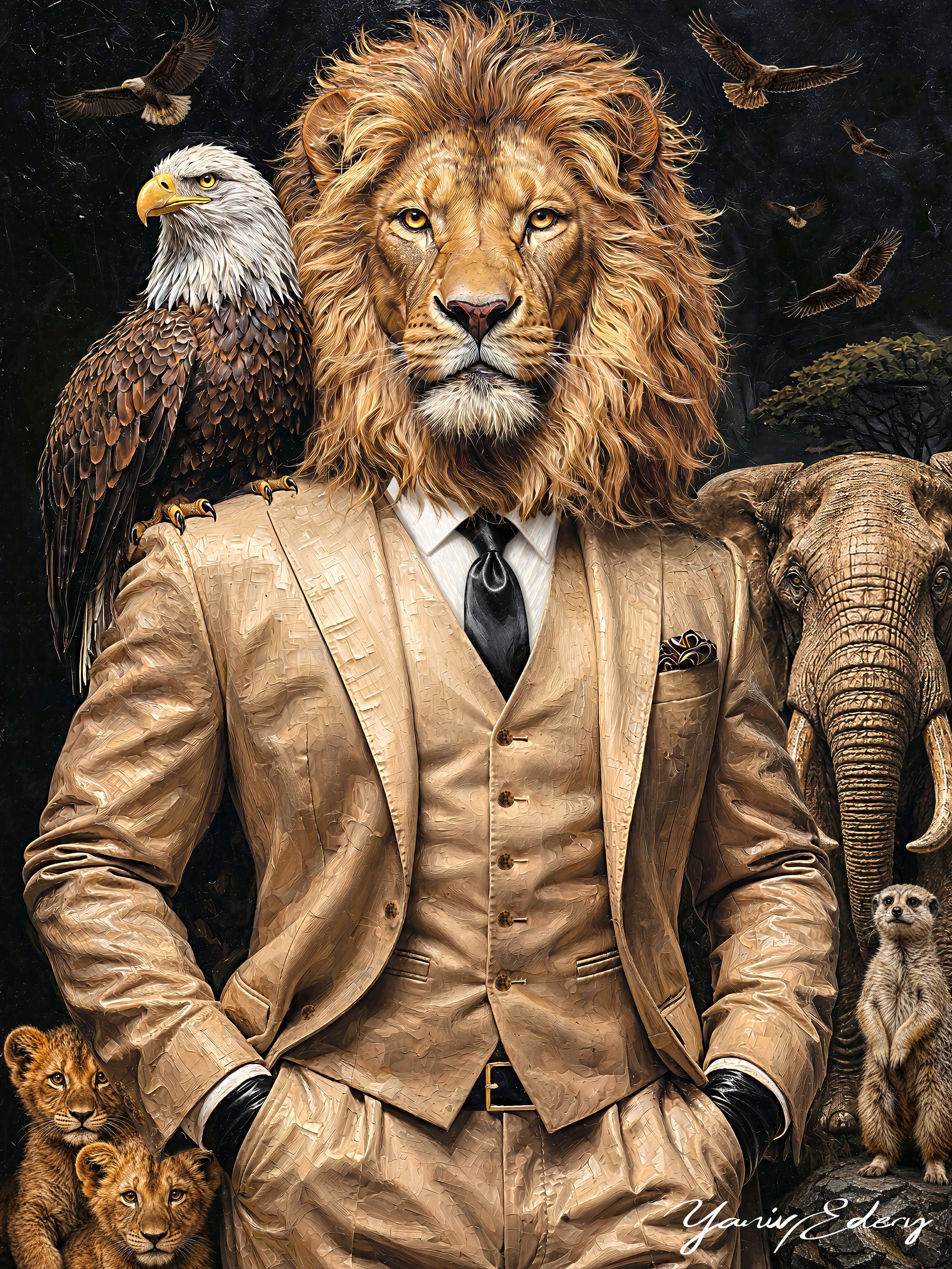 Lion Jungle, œuvre de Yaniv Edery